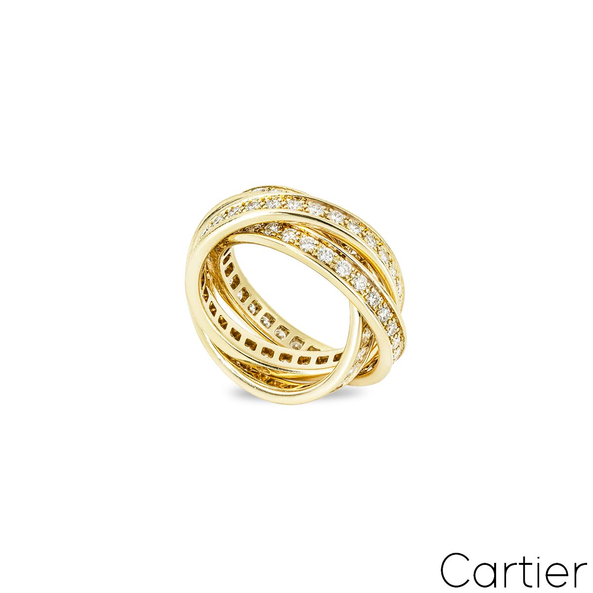 Cartier Yellow Gold Diamond Trinity de Cartier Eternity Ring Size 50 Cartier Yellow Gold Diamond Trinity de Cartier Eternity Ring Size 50